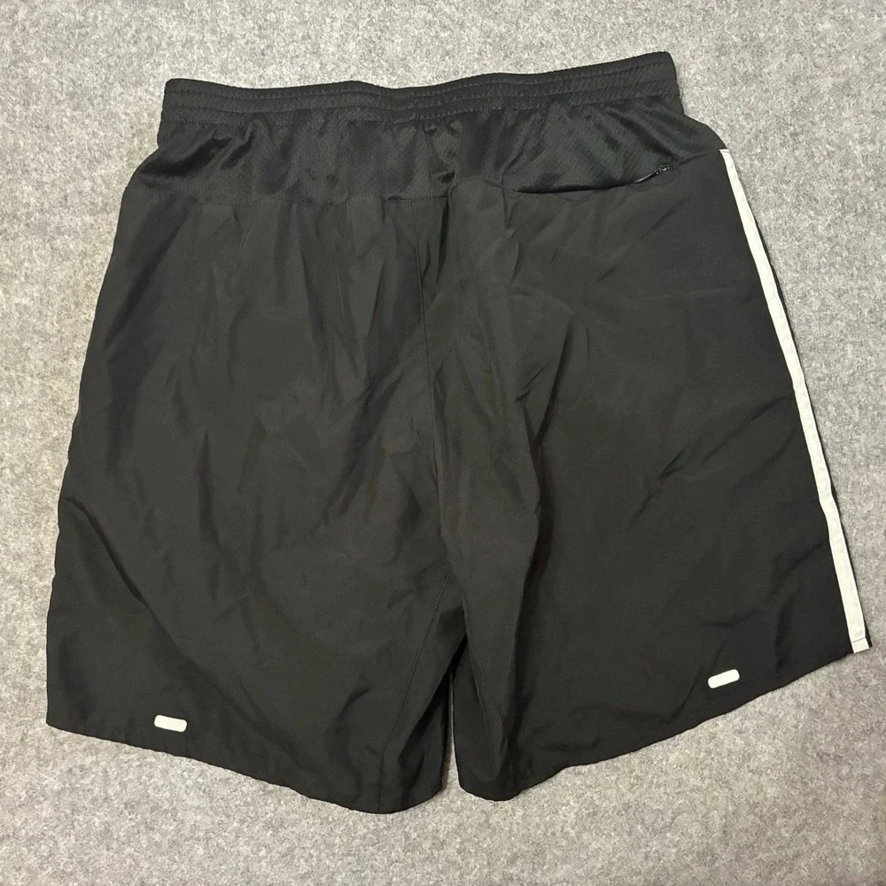 Vintage Adidas Shorts Y2K Mens Medium Black 3 Stripe Soccer Running 7